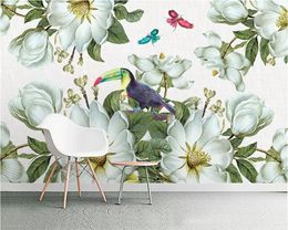 Beibehang wallpaper European retro floral TV background wall paper mural home decor living room bedroom background 3d wallpaper