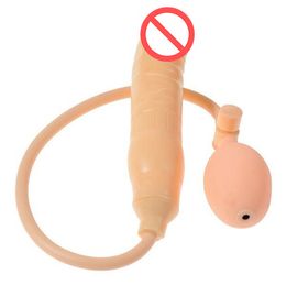 -Aufblasbarer Dildo Realistische Penis Schwanz Dong Sexspielzeug für Frauen Sex Produkte Weibliche Masturbator Massagegerät Freies Verschiffen
