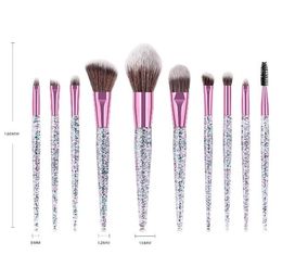 Newest Makeup brushes set 10pcs brush tools & accessories for eyeshadow eyebrow blush cosmetics drop shipping