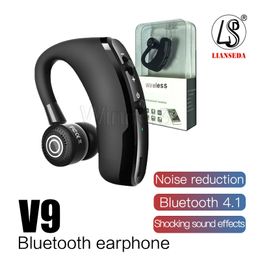 high quality V9 Bluetooth Headphones CSR 4.1 Business Stereo Wireless Earphones Headset With Mic Voice Control with package