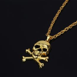 Skull Necklace For Men/Women Halloween & Chain Necklaces Mens Punk Jewelry Gift Gold/sliver very Color Jewelry