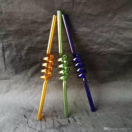 Spiral straw glass bongs accessories , Water pipes glass bongs hooakahs two functions for oil rigs glass bongs