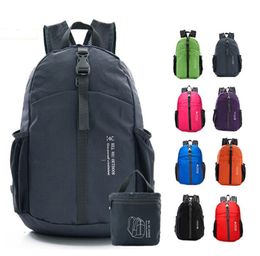 20L Backpack Bag Women Polyester Large Capacity Light Waterproof Foldable Sport Climbing Storage Bag 8colors