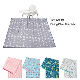 130x130 cm Dining Chair Cushion Floor Protector Mat Non Slip Waterproof Picnic Mat High Chair Cushion Mats Baby Eatting Play Mat