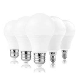 E27 LED Bulb Light Plastic Cover Aluminium 270 Degree Globe Light Bulb 3W/7W/12W Spotlight Lamp Warm white/Cool White