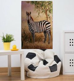 High Quality 100% Handpainted Modern Abstract Oil Paintings on Canvas Animal Paintings Zebra Home Wall Decor Art AM-68-8-2