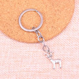 New Keychain 23*19mm sika deer Pendants DIY Men Car Key Chain Ring Holder Keyring Souvenir Jewellery Gift