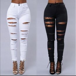 Pantalones vaqueros blancos de talla grande para mujer, pantalones vaqueros  rotos con agujeros para chica, para primavera y verano XYX(#White) | Linio  Colombia - GE063FA1CB71ALCO