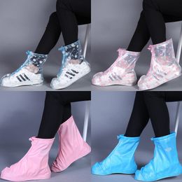 Rain Boot Overshoes Non Disposable Rain Shoes Cover Waterproof Kids Antiskid Rain Snow Boots Wear 4 Colours