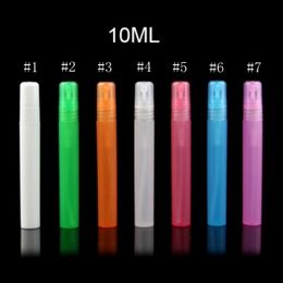 Travel Portable Perfume Bottle Spray Bottles Empty Cosmetic Containers 10ml Perfume Empty Atomizer Plastic Pen 7colors RRA1695