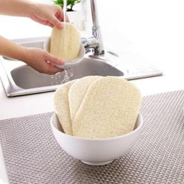 Natural Loofah Dishwashing Cloth Scrub Pad Dish Pot Easy To Clean Scrubber Sponge Kitchen Clean Brushes Scrub Pad