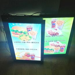 Outdoor Waterproof Slim Lockable Aluminium Frame Led Illuminated Menu/ Movie Poster Light Box for Restaurant/Home Theatre Cinema