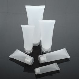 -Kunststoff Leer Reise kosmetische weiche Schläuche Frosted Lotion Shampoo Squeeze-Flasche mit Schraubverschluss Flip Cap 5ml-100ml WB1983
