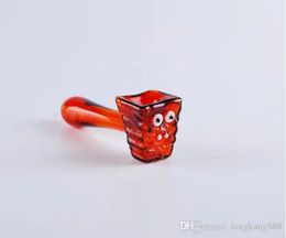 Amber cartoon pipe ,Wholesale Glass bongs Oil Burner Pipes Water Pipes Rigs Smoking,