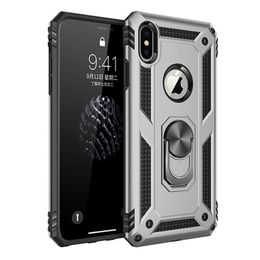 For iPhone case Hybrid Armour Shockproof Case Silicone Bumper Cover For iPhone 11 pro max XR XS X 7 8 Plus Ring Case