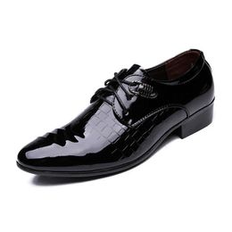 Patent Leather Wedding Shoes Men Erkek Ayakkabi Oxford Shoes For Men Designer Version Mens Pointed Toe Dress Shoes