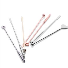 8 Designs martini cocktail stirring rod stainless steel picks barSwizzle Sticks cocktail decoration bar tools T2I5440