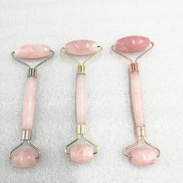 The new Natural crystal roller massager Crystal jade Roller beauty wholesale -Metal stents-can custom Logo For you