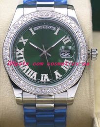 11 Style Luxury Watches Mens Platinum Silver Gold Diamond Bezel Roman Numerals Automatic Fashion Men's Watch Wristwatch