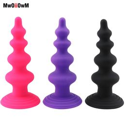 MwOiiOwM Anal Sex Butt Plug for Beginner Erotic Toys Silicone Anus Plug Adult Products Men Women Prostate Massager