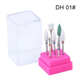 NAD009 7pcs Nail Polisher Electric nail drill Ceramic Head Replacement Accessories Grinding bits Dead Skin Professional To Set Pen Drill