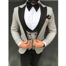 classic one button handsome groomsmen peak lapel groom tuxedos men suits wedding prom man blazer jacketpantsvesttie w58