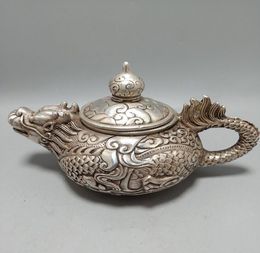 Antiques Miscellaneous Wholesale Antiques Old Bronze Bronze Crafts Xiangyun Dragon Pot Feng Shui Decoration