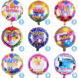 18 inch Happy Birthday Heart Air Balls Aluminum Foil Balloons Party Decorations Kids Helium Ballon Party Supplies
