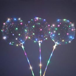 aerostato chiaro del LED BoBo Palloncini, 20 pollici palloncini trasparenti con luci della stringa, LED illuminano in su Balloons per il compleanno