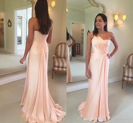 New Fashion Mermaid Evening Dresses One Shoulder Pleats Floor Length Red Carpet Runway Dresses Evening Party Wear Pageant Gowns