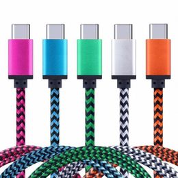 Type C Braided cables nylon fabric 1m 2m 3m micro V8 5pin usb data charger cable wire for samsung s4 s6 s7 edge s8 android phone letv lg g5