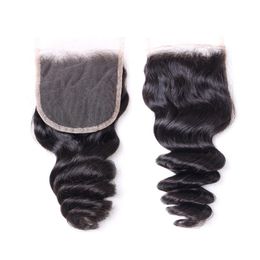 Brazilian Virgin Hair Weave Bundles With Closure 100% Remy Human Hair 8A Brazillian Loose Wave Wavy Curly Hair 3Pcs and Lace Closure Can Dye