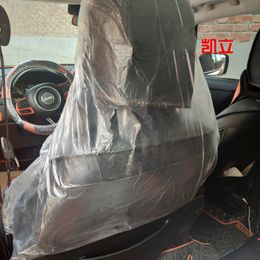 Disposable Car Seat Cover Clear Film Plastic Auto Chair Sleeve Anti Droplets Dust Protetcion Seats Sleeves New Arrival 0 29kl E19