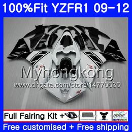Factory white Injection For YAMAHA YZF 1000 R 1 YZF-1000 YZFR1 09 10 11 12 241HM.24 YZF R1 YZF1000 YZF-R1 2009 2010 2011 2012 Fairing Kit