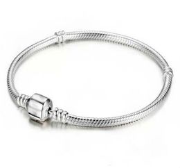 Factory Wholesale 925 Charm Sterling Silver Bracelets 3mm Snake Chain Fit Pandora Bead Bangle Bracelet Jewellery Gift For Men Women