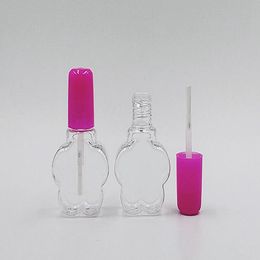 New 6ml plastic nail polish bottle water-based nail polish bottle plum blossom-shaped small empty bottle with brush