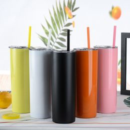 27 Colours 20oz Skinny Tumbler Stainless Steel Glass Vacuum Insulated Cup Doulbe Wall Water Bottle Wedding Gifts