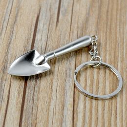 FREE SHIPPING BY DHL Fashion Novelty Mini Shovel Keychain Metal Spade Key Rings for Promotion WB163