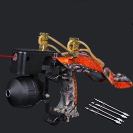 2018 High Quality Laser Slingshot Black Hunting Bow Catapult Fishing Bow Outdoor Powerful Slingshot for Shooting Crossbow Bow