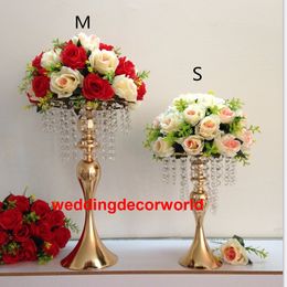 New style top sale ceremony decoration acrylic crystal pedestal flower stand wedding decor0736