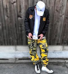 orange camo joggers mens