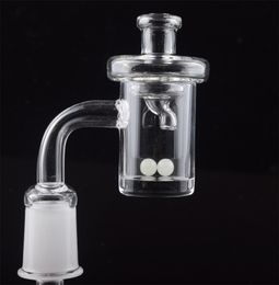 Factory price 5mm Clear Bottom 10mm 18mm 14mm Male Female Quartz Banger Nail & Glass UFO Carb Cap Terp Pearl for dab bong