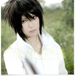 Top Costume Short Cosplay Straight Black Uchiha Sasuke Anime Hair Wigs Layered