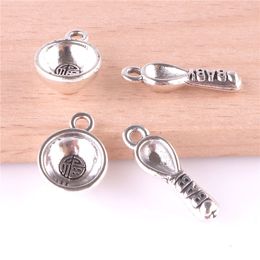23445 20PCS Tibetan Silver Baby bowl Spoon Charms Pendants For Necklace Bracelet Jewelry Making DIY Handmade