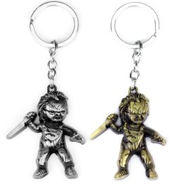 MOQ:10PCS Fashion Jewelry Key Ring Horror Movie Seed of Chucky Keychain Figure Cosplay Pendant Key Chain Car Key Chains For Men