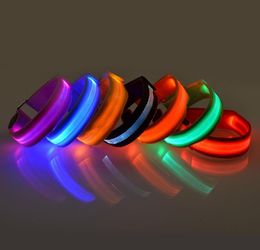 LED Luminous Arm Bracelet Outdoor Tool Light Night Safety Warning LED Flash Light Strap For Running Bicycle Party Decoration SN382