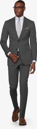 Brand New Grey Stripe Men Wedding Tuxedos Notch Lapel Groom Tuxedos Excellent Men Blazer Suit Prom/Dinner Jacket(Jacket+Pants+Tie) 2625