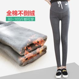 Pregnant women pants new autumn and winter plus velvet pregnant women leggings fashion hundred tower feet stomach lift pants