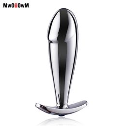 Mwoiiowm 10cm Metal Anal Sex Toys with Crystal Jewellery Joint Body Suitable Long-term Wear for Women and Men Anus Butt Plug