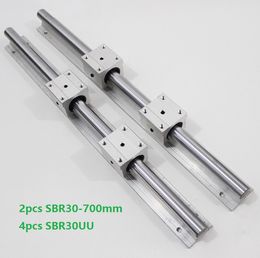 2pcs SBR30-700mm linear guide /rail + 4pcs SBR30UU linear bearing blocks for cnc router parts